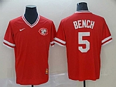 Reds 5 Johnny Bench Red Throwback Jerseys,baseball caps,new era cap wholesale,wholesale hats